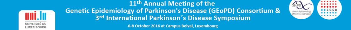 11th Annual Meeting of the GEoPD Consortium and 3rd International Parkinson�s Disease Symposium